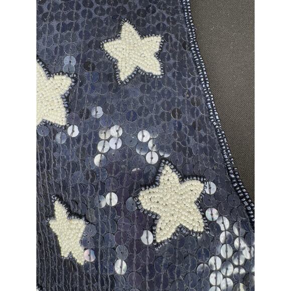 The Quaker Factory‎ Sequins Vest Red White Blue flag 4th of July & flags USA, 1X - Picture 6 of 10